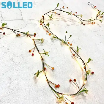 

SOLLED 2M LED Copper Wire Fruit Rattan String Light for Christmas Party Festival Wedding Decoration