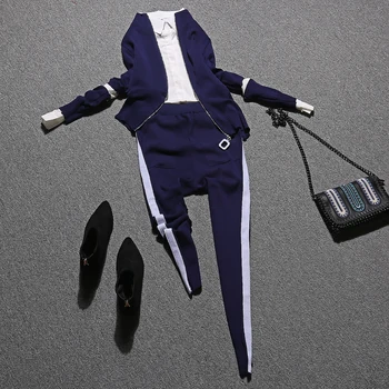 

two pieces women sets 2020 autumn new zipper long-sleeved jacket outwear coat and pants running casual suits top quality