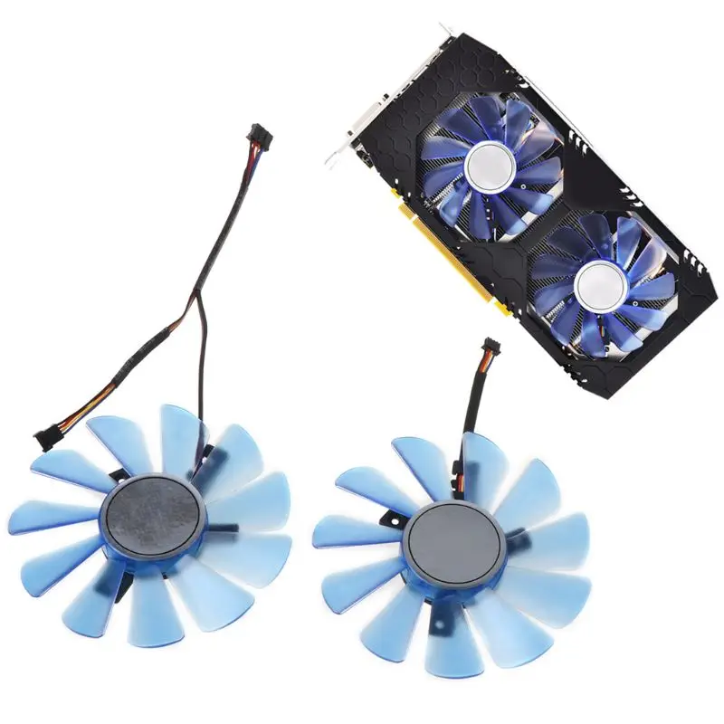 

2Pcs/Set 85mm GPU VGA Cooler Cooling Fan for HIS RX480 RX570 RX470 Graphics Card