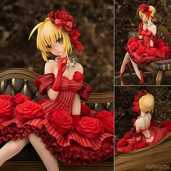 

20cm Fate Stay Night Extra Red Saber Nero Claudius Caesar Augustus Germanicus Idol Emperor Sexy Girl Anime PVC Action Figure Toy