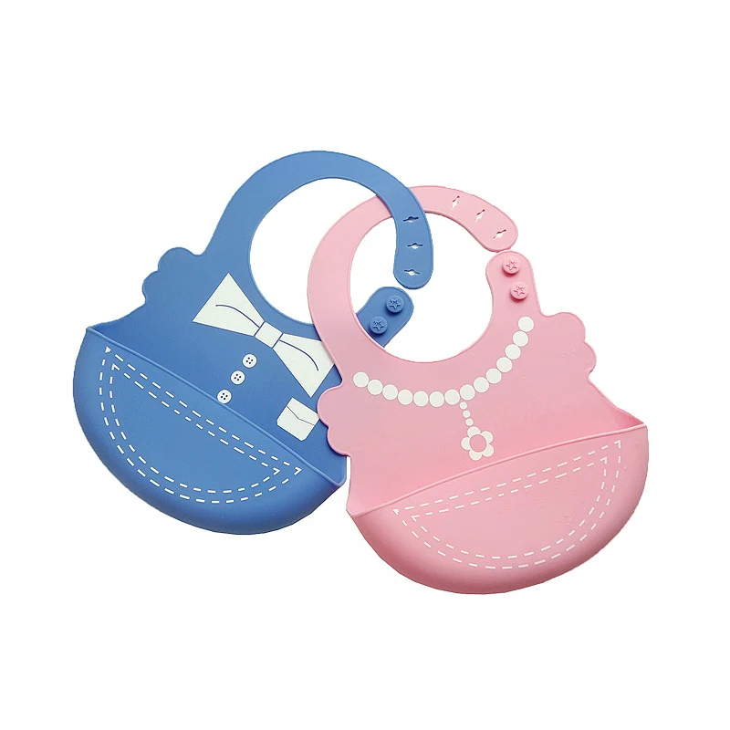 Baby Bibs feeding Waterproof Bibs silicone adjustable soft Burp Cloths Bandana stereoscopic cartoon cute Bib YTL001