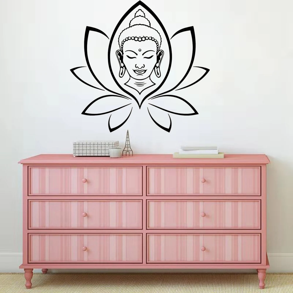 Heilige Boeddha Stickers Religie Vinyl Muur Sticker Voor Woonkamer Decal Decor Muurschildering Slaapkamer Wall Art Decals Muurstickers