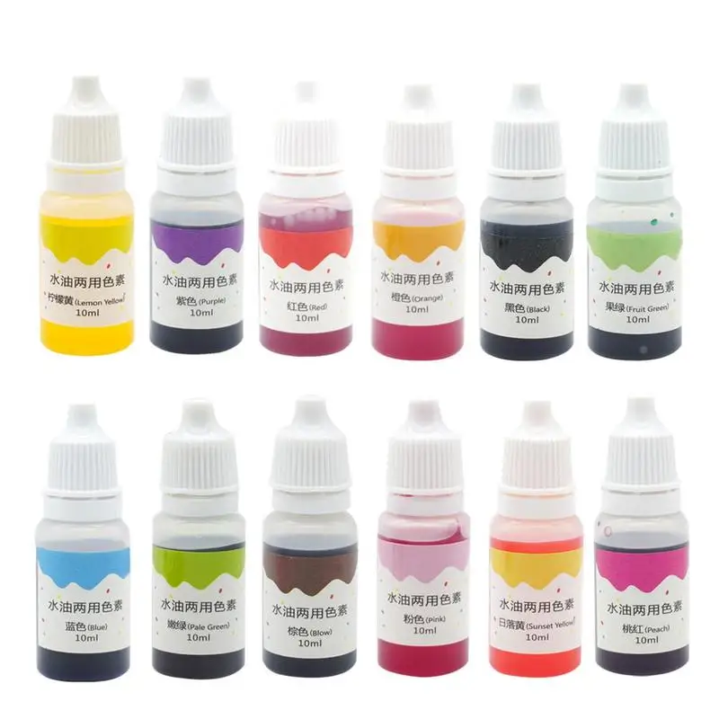 

10ml Base Color Liquid Pigment DIY Slime Flavor Toys Handmade Soap Dye Pigments Multi-purpose Coloring Dye Colorant Tool Kit