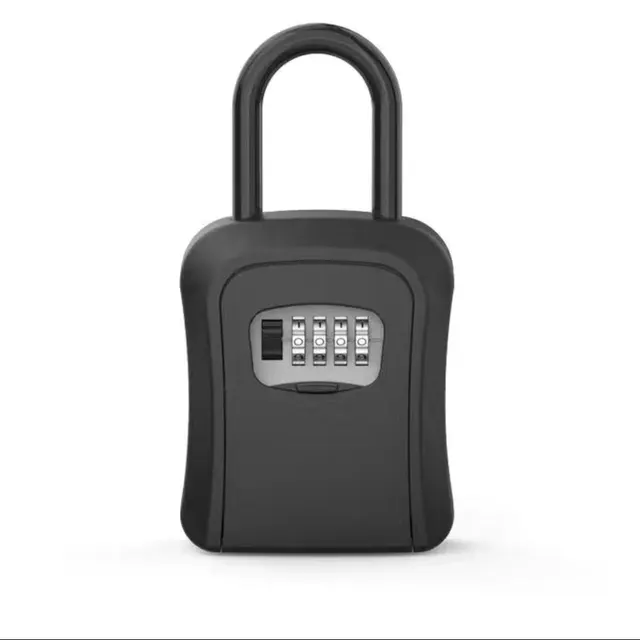 Key Lock Box Wall Mounted  Key Safe Box Weatherproof 4 Digit Combination Key Storage Lock Box Indoor 4