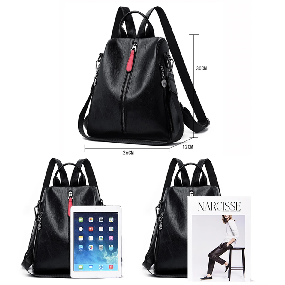 Женский роскошный мягкий кожаный рюкзак Противоугонная школьная сумка для девочек-подростков высокого качества Женский рюкзак для путешествий Mochila Mujer