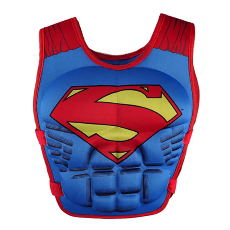 Детская Спасательная куртка, жилет, Супермен, Бэтмен, Человек-паук, для мальчиков и девочек, рыболовный супергерой, плавательный круг, аксессуары для бассейна, кольцо - Цвет: superman