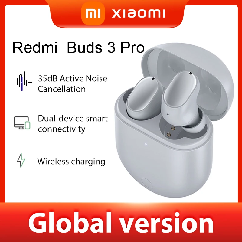 PROD 1005003117331249 New Global version Xiaomi Redmi Buds 3 Pro TWS
Bluetooth Earphones Wireless headphones 35dB ANC Dual-device Redmi
Airdots 3 Pro