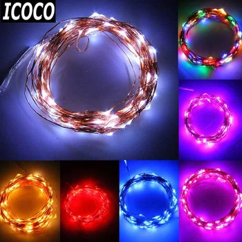 

ICOCO 1pcs 2m/5m/10m LED Copper Wire Battery Operated String Fairy Light Lamp for Xmas Wedding Party Lamp 4.5V Flash Deal Sale