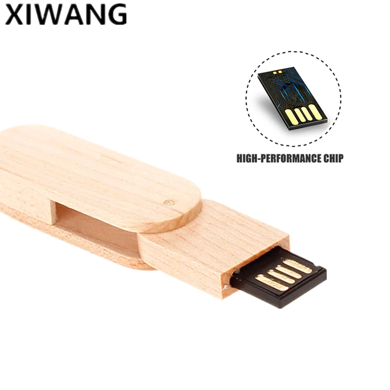 XIWANG USB флеш-память Мини роторный деревянный U диск Флешка 2,0 4 ГБ 8 ГБ 16 ГБ 32 ГБ 64 ГБ высокая скорость карта памяти USB внешний накопитель