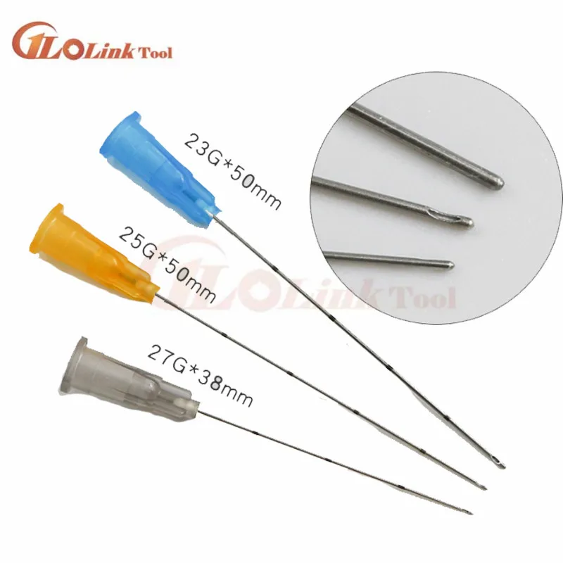 Disposable Cannula Dispensing Needle Surgical Needle Tool Fine Micro Cannula Needle Tips 25G/27G/30G Plain Ends Notched Endo needle tip Syringe 2pcs/pack * 10 packs Tool Parts