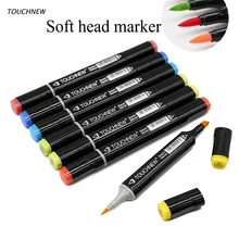 Мягкая кисть маркер одного искусства маркеры кисти ручки для эскиза на спиртовой основе маркеры двойная голова манга Рисование ручки художественные принадлежности