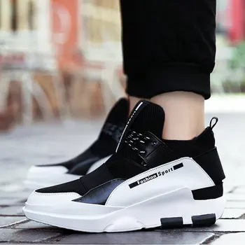 

Hidden Heels High Top Sneakers Men Sports Shoes Chunky Sneakers Autumn Casual Flats Sneakers Red Shoes Tenis Masculino #y3