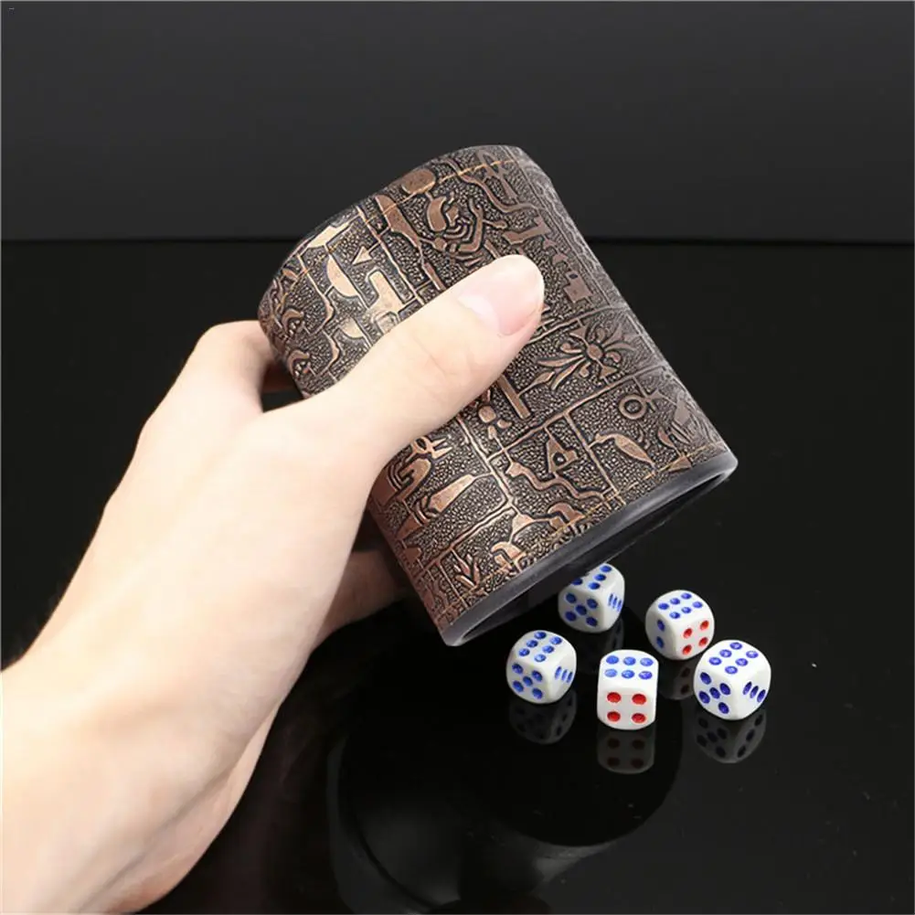 Египетский узор кожа прямые кости Кубок для баров (без базы и кости)|Кубики| |