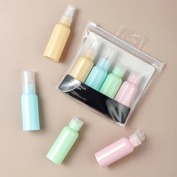 

4pcs/set 50ml convenient Plastic Refillable Empty Spray Bottle Sweet Macaron Candy Color Makeup Water Toner Storage Holder Toner