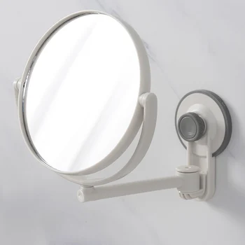 

Double-sided Makeup Mirror Rotating Beauty Mirror Hotel Bathroom Sticky Wall Hanging Suction Cup Round Vanity Mirror