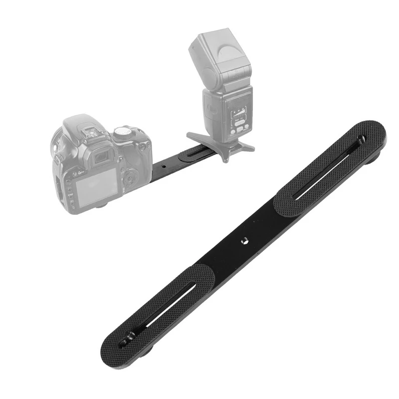 1pcs Dual Flash Bracket Hot Shoe Bracket Mount Holder For Tripod Stand