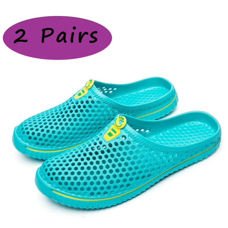 Летние мужские шлепанцы 2 пары для улицы пляжа мальчиков отеля женская обувь