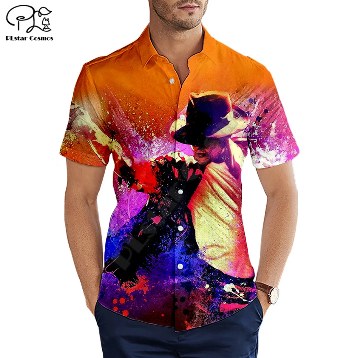 Michael Jackson beach summer Fashion Short sleeve Printed 3d Mens Shirt Harajuku Tee hip hop shirts drop shipping