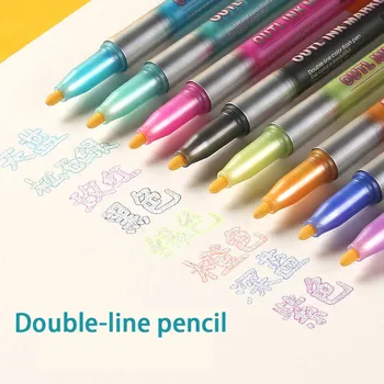 

Double line pencil diy colored pencil outline pen 3d fantasy fantasy highlighter art supplies
