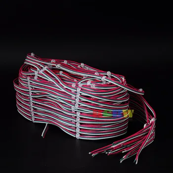 

Fast 5000Pcs Pre-wired 5050 WS2812B SK6812 WS2812 Full Color RGB LED Chip & Heatsink with 10/12cm wire DC5V