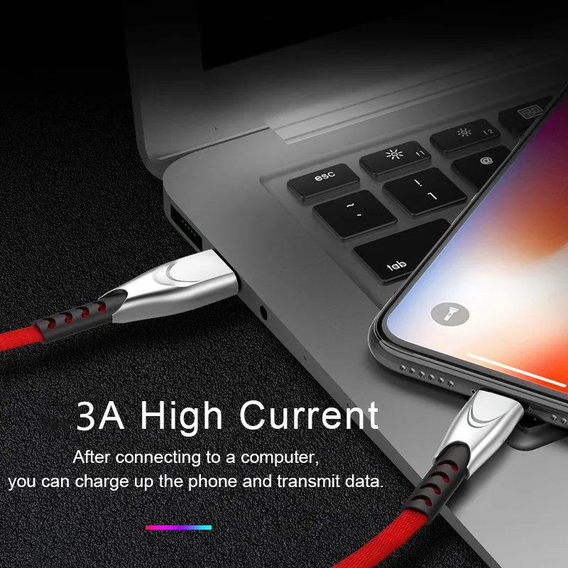 Zicas mi cro USB кабель 3A Быстрая зарядка USB синхронизация данных мобильный телефон адаптер зарядное устройство кабель для Sam-sung Xiao-mi кабель для телефона Android