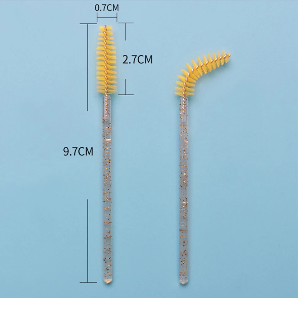 50 шт. одноразовый Кристалл щеточки с тушью для ресниц палочки Аппликатор Прививка ресниц Керлинг гребень Красота Макияж Кисти набор инструментов