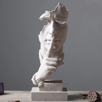 

Incomplete character face statue crafts office abstract philosophy desktop decoration