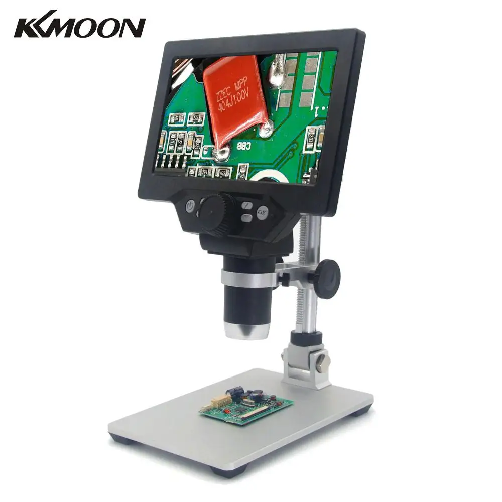 KKMOON G600 обновление G1200 цифровой Электронный lcd непрерывный зум видео микроскоп портативный 12MP паяльный микроскоп с 8 светодиодами