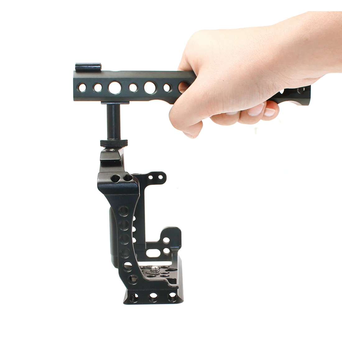 M50 Camera Cage Rig + 1/4 Top Handle Grip Aluminum Alloy for Canon EOS M50 M5 DSLR Cold Shoe Mount Video Vlog Film Stabilizer