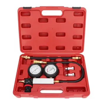

Cylinder Leak Tester Double Pressure Gauge Compression Leakage Detector Kit 0-7bar/0-100psi Car Diagnostic Tool