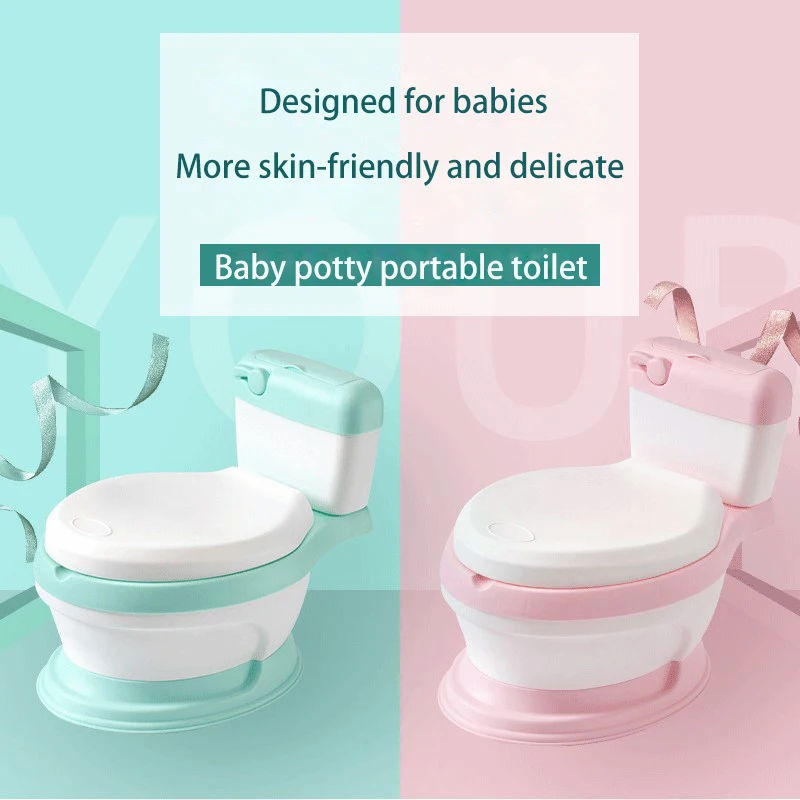 

Baby Potty Children's Potty New Training Seat Baby Toilet Portable Backrest Urinal simulation Kids Toilet Trainer Bedpan