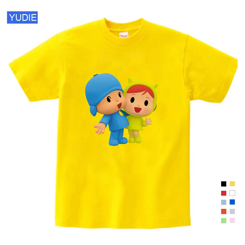 Свитер для малышей Модная Милая футболка с принтом Pocoyo пуловер для малышей Детские толстовки Одежда для мальчиков и девочек Новинка года; сезон весна