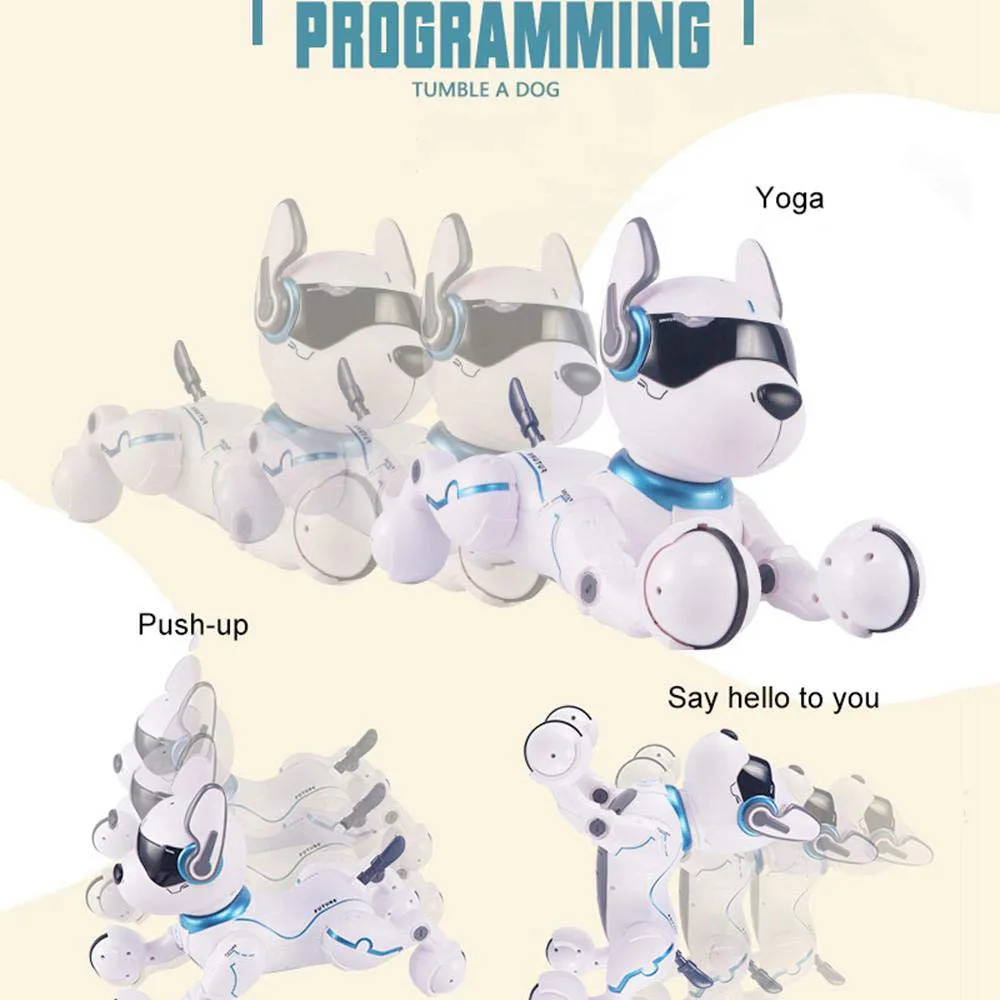 Smart Talking RC Robot Dog Walk Dance Interactive Pet Robot Dog Voice Control Encyclopedia Teaching Kids Intelligent Puzzle Toys 5
