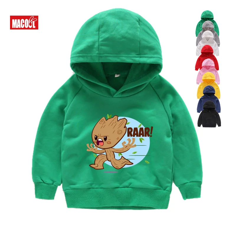 Kids Hoodies Детские толстовки с капюшоном; свитшоты для детей; Осенние Топы с длинными рукавами для мальчиков и девочек; милые толстовки с капюшоном и принтом; свитшоты; 8T - Цвет: Kids Hoodies