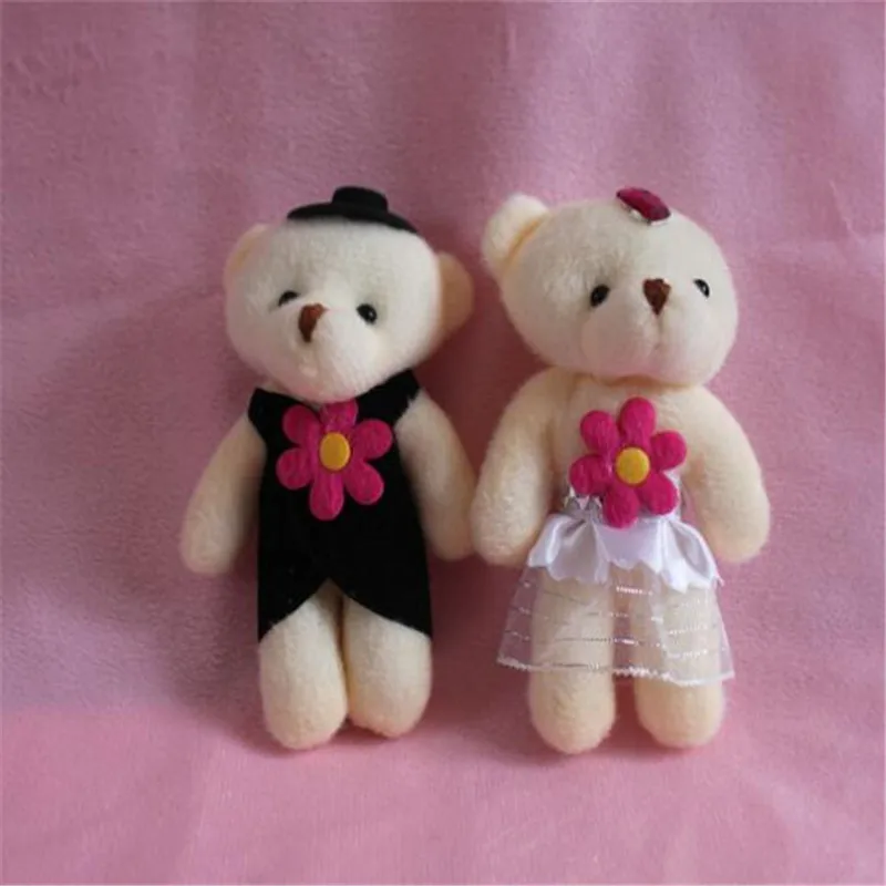 HANDANWEIRAN 1pcs 12cm creative couple bouquet bear plush toy advanced ppcotton filled plush toy decorative pendant 1 HANDANWEIRAN 1pcs 12cm creative couple bouquet bear plush toy advanced ppcotton filled plush toy decorative pendant 3