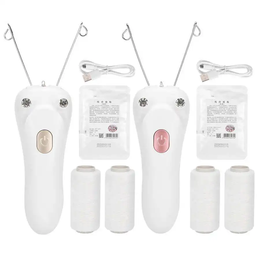 Face Cotton Thread Epilator USB Charging Electric Cotton Thread Epilator Facial Body Hair Removal Machine Device Wax Strips 6