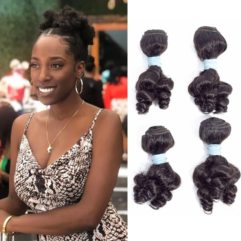 Оптовая продажа оптом купить Надувные вьющиеся 4 шт./лот Remy человеческие волосы 100