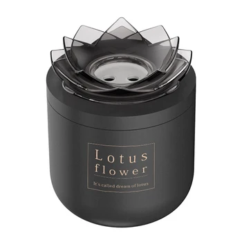 

Lotus Flower Air Humidifier Aromatherapy Oil Diffuser USB Air Purifier Diffusor for Home Car Charger Mist Maker with Warm Light