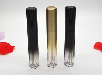 

50 Pieces 8ML Empty Lip Gloss Tubes Plastic Lip Balm Tube Lipstick Mini Sample Cosmetic Container With Gold Cap