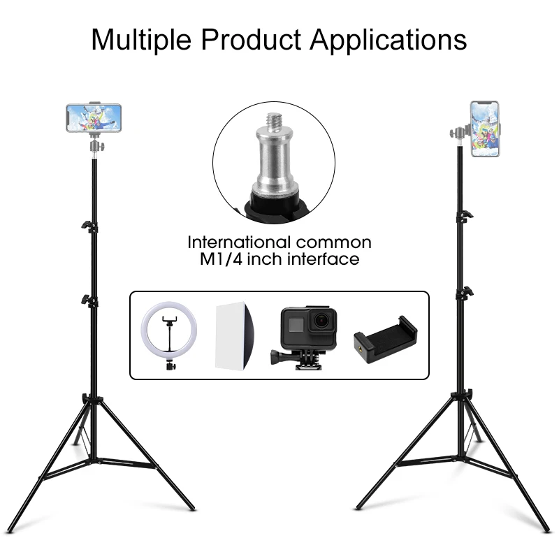 Portable Aluminum Phone Camera Live Brodcast Tripod Stand Mount Digital For Phone Ipad Ring Fill Light Remote Control