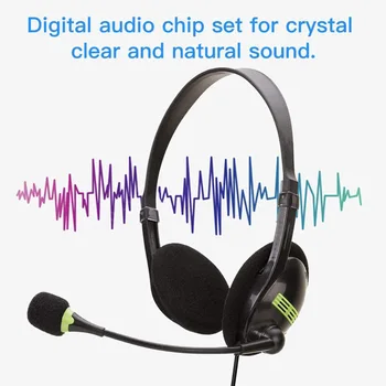 

Volume Controller Online Teaching Call Center USB Wired PC Microphone Headset Chatting Gaming Podcast Recording