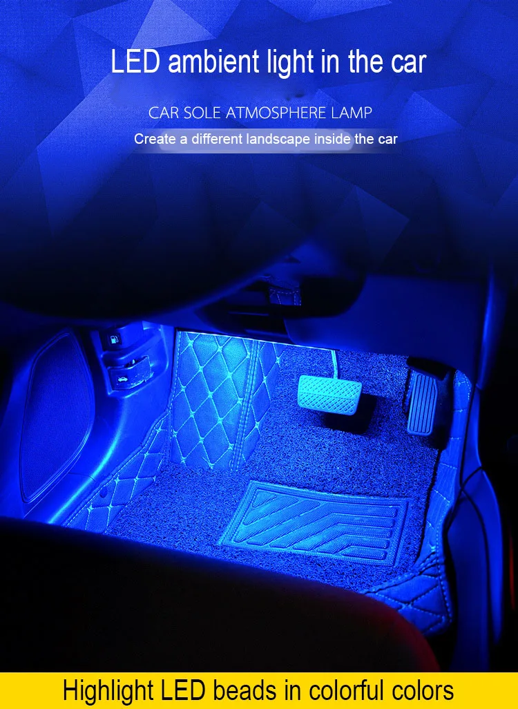 Cheap 4pcs Car RGB LED Strip Light LED Strip Lights Colors Car Styling  Decorative Atmosphere Lamps Car Interior Light With Remote 12V