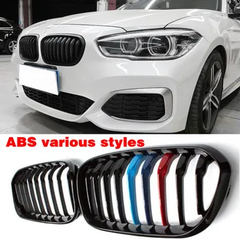 

for Replace grille BMW 1 series 15-18 ABS Bright black grid mesh BMW F20 F21 118i 120i 125i m140i Racing grills 2 pieces/sets