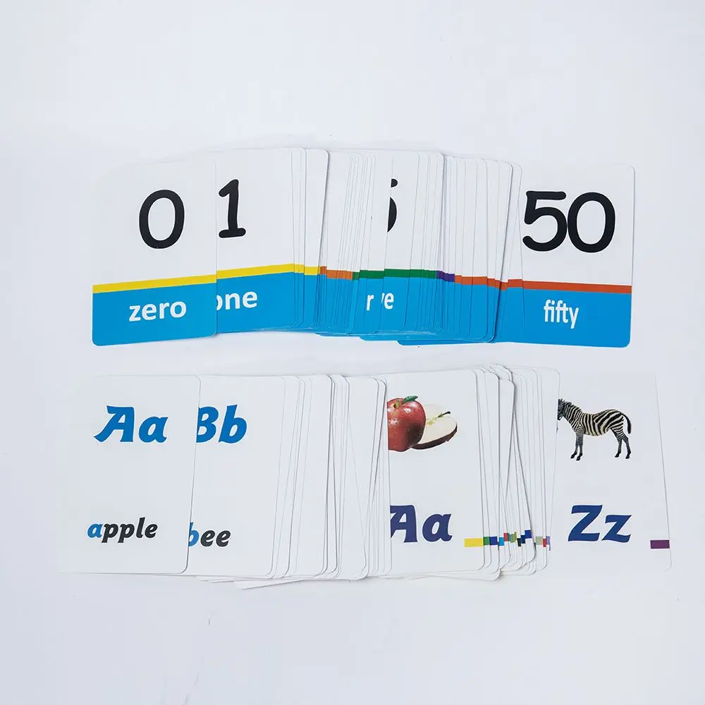 Карточные книги Монтессори A Z алфавит английская флеш карта 0 100 цифры