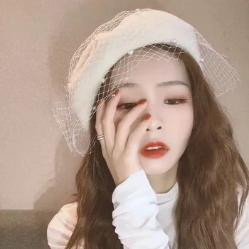 

2019 autumn and winter new wool fashion beret factory direct sale British retro painter hat