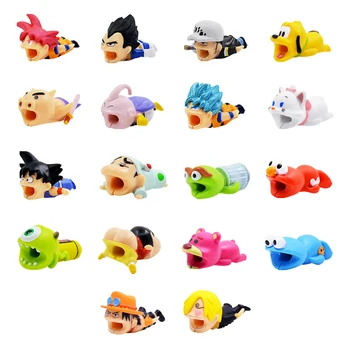 

CHIPAL Cartoon Cable Protector Cute Animal Bites For iPhone USB Charging Cable Data Line Cord Protective Cable Winder Cover