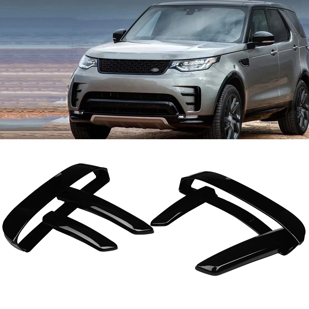 6 шт. черный ABS пластик передняя противотуманная фара Накладка для Land Rover Discovery 5 2017