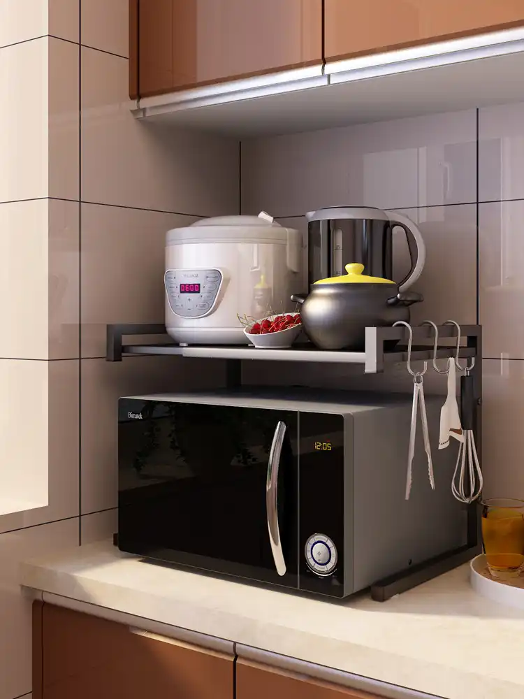 Estante para microondas ajustable y grueso, cocina, estante para