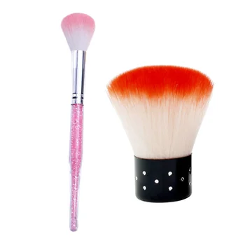 

1 Pack/2pcs Manicure Soft Hair Brush Portable Dust Powder Brush Lovely Mushroom Shaped Cleaning Brush (Random Color, Mushroom Br