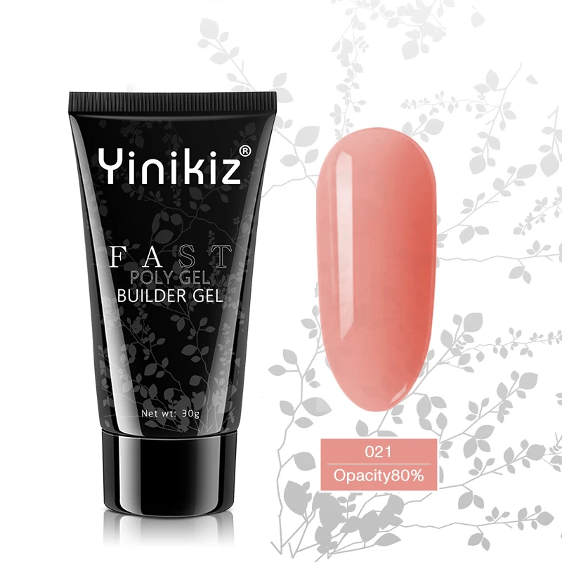 Yinikiz продукт 30 г УФ-гель, акриловый полигель, 6 цветов, камуфляжный гель, УФ-лак для ногтей - Цвет: 021